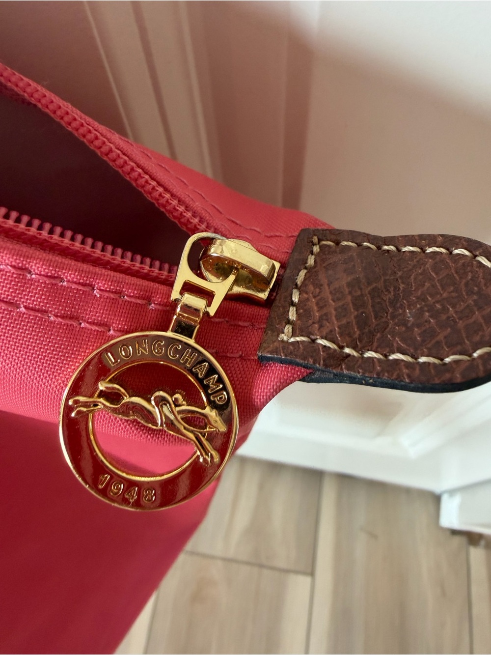 Longchamp Large Le Pliage Tote Grenadine Pink + Bonus Bag Organizer - Picture 7 of 15